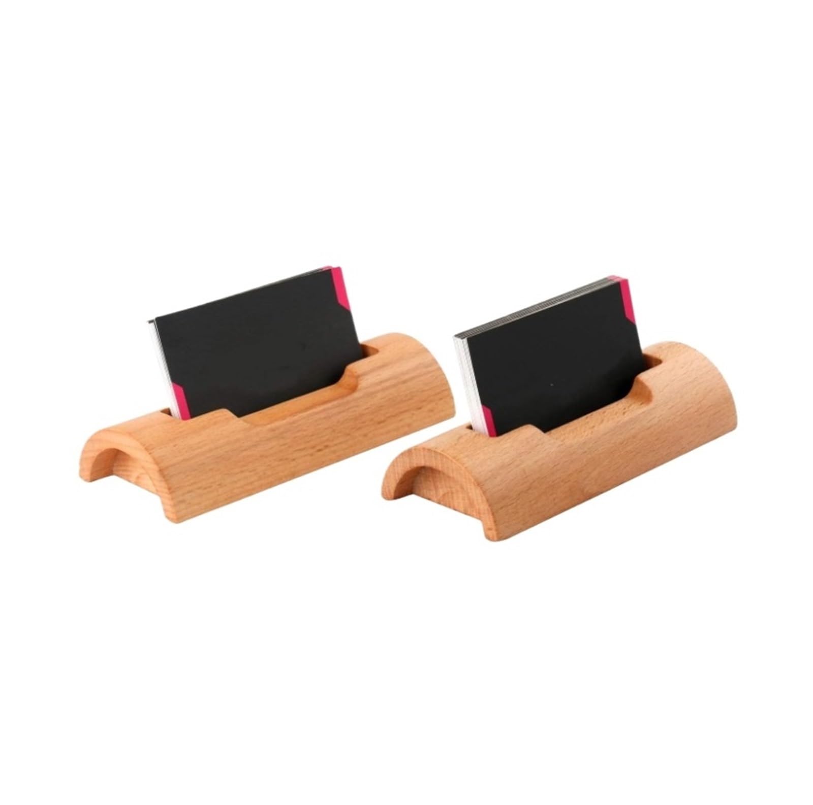 Dannmpx Natural Business Card Holder Business Card Holder Wood Holders For Desk Display Organizer