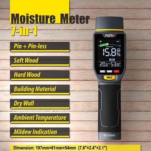 Ndi KC-316MIX 7 In 1 Pin-Type And Non-Invasive Moisture Meter Scanner thumb #1