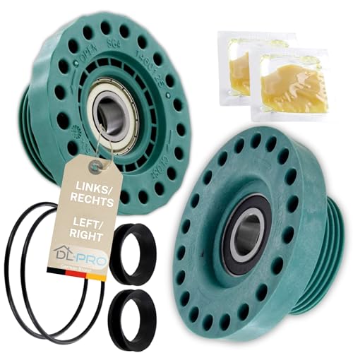 DL-pro Kit de roulement pour tambour gauche et droit pour lave-linge à chargement frontal, compatible avec AEG Electrolux Zanker Zanussi 4055070744 et 4071430963, incl....