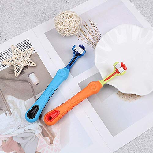 Orgrimmar 2 Pcs Three Sided Pet Toothbrush Dog Brush Addition Bad Breath Tartar Teeth Care Dog Cat Cleaning Mouth #TOP6