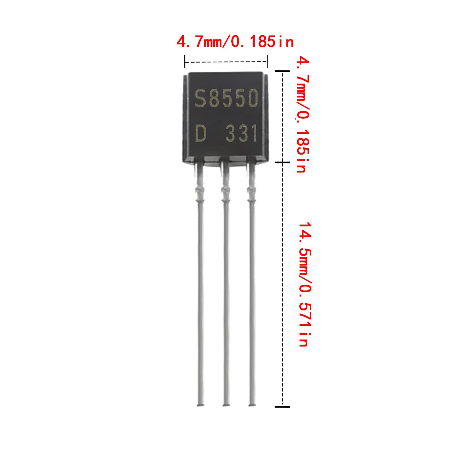 Transistor Assortment Kit 24 Values 480pcs PNP NPN Transistors S9012 S9013 S9017 S9015 S9018 2N2222 S8050 S8550 SS8050 SS8550 2N5551 2N5401 2N3904 2N3906 C1815 A1015 C945 A733 A42 A92 BC547 BC548 BC55