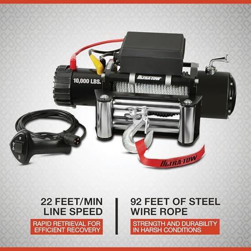 Winche eléctrico Ultra-Tow 12V para vehículo 10000 lb miniatura 4