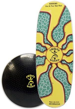 INDO BOARD Pro Balance Board with Cushion - 3 Color Choices - Fitness Training, Boardsports Training - 42โ X 15โ Deck and 42" Long Deck - Perfect for Tall Riders