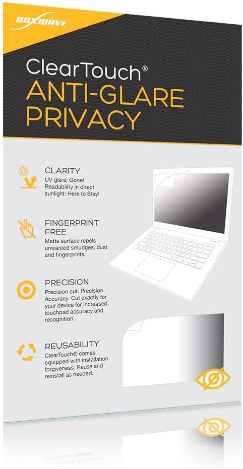 BoxWave Screen Protector Compatible with Ledger STAX - ClearTouch Anti-Glare Privacy (2-Pack), Privacy Screen Protector Flexible Film Anti-Glare