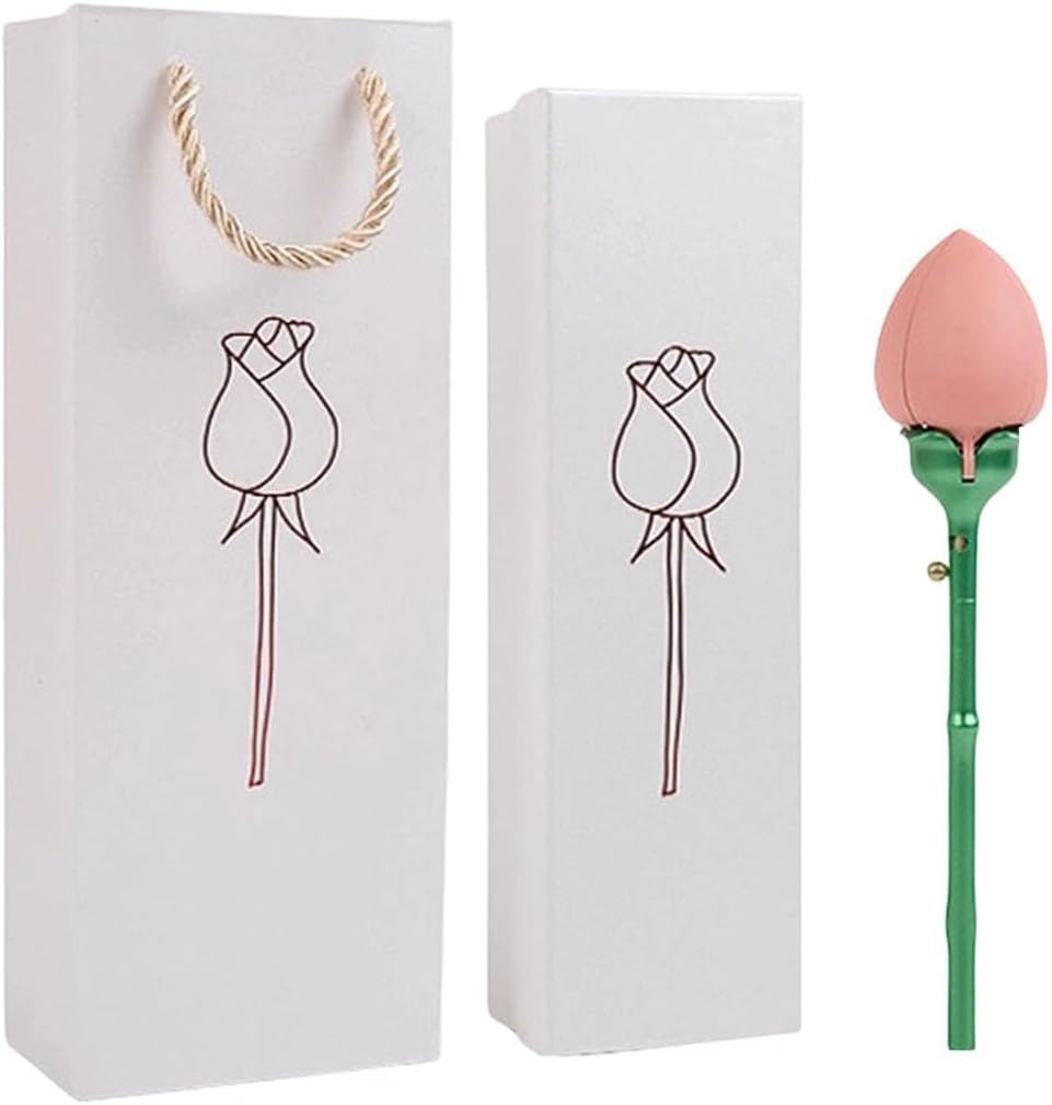 Exquisite Artificial Rose Theme Rings Box with Smooth Automatic Opening Mechanism Multifunctional Pendant Case for Party Port