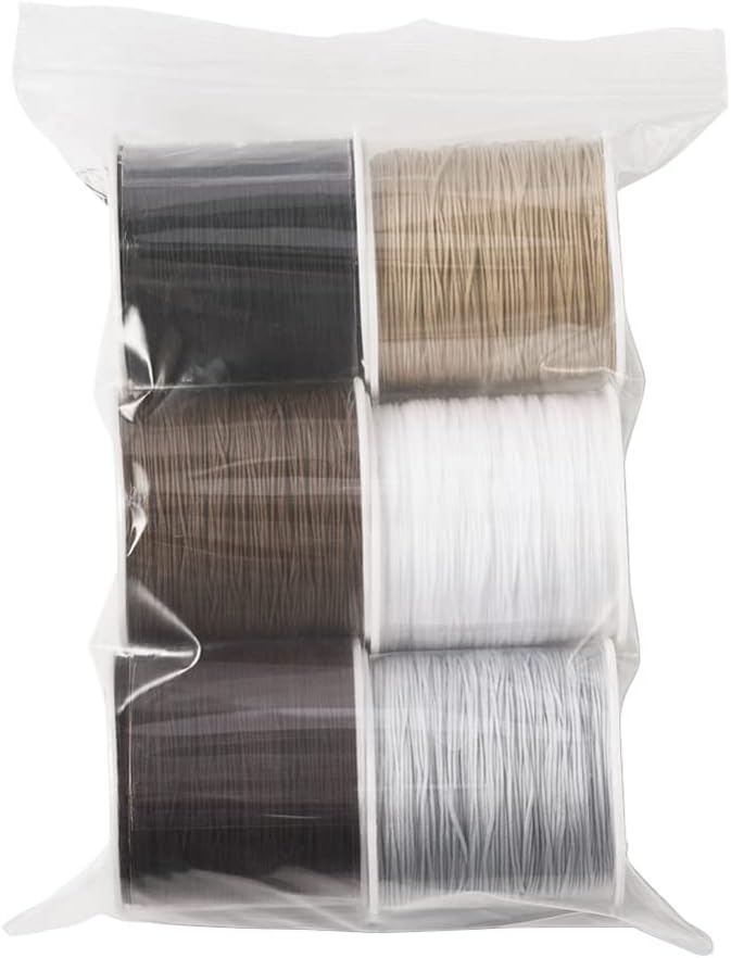600 Yards Braided Nylon Cord 0.8mm Chinese Knotting Cord 6 Colors Macrame Beading String for DIY Friendship Bracelets Jewelry Making