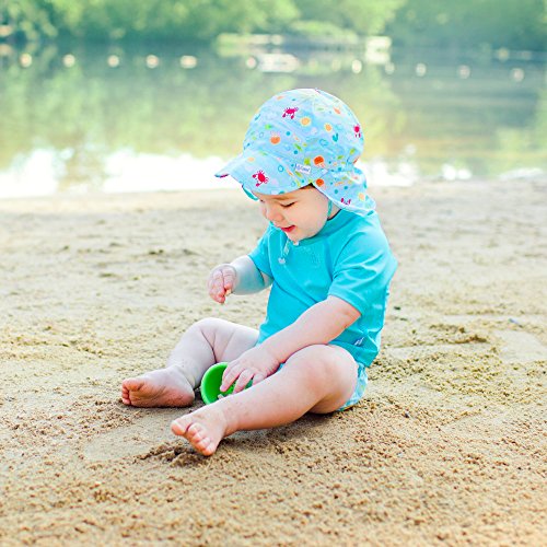 i play. by green sprouts Rashguard de manga comprida para meninas, Azul, 3T