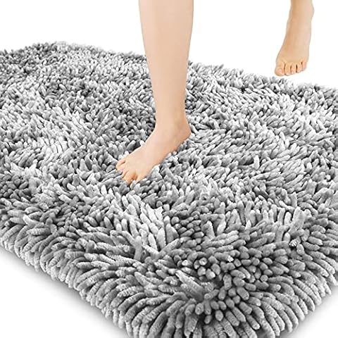 Yimobra Luxury Chenille Bath Mat, Soft and Absorbent Cover