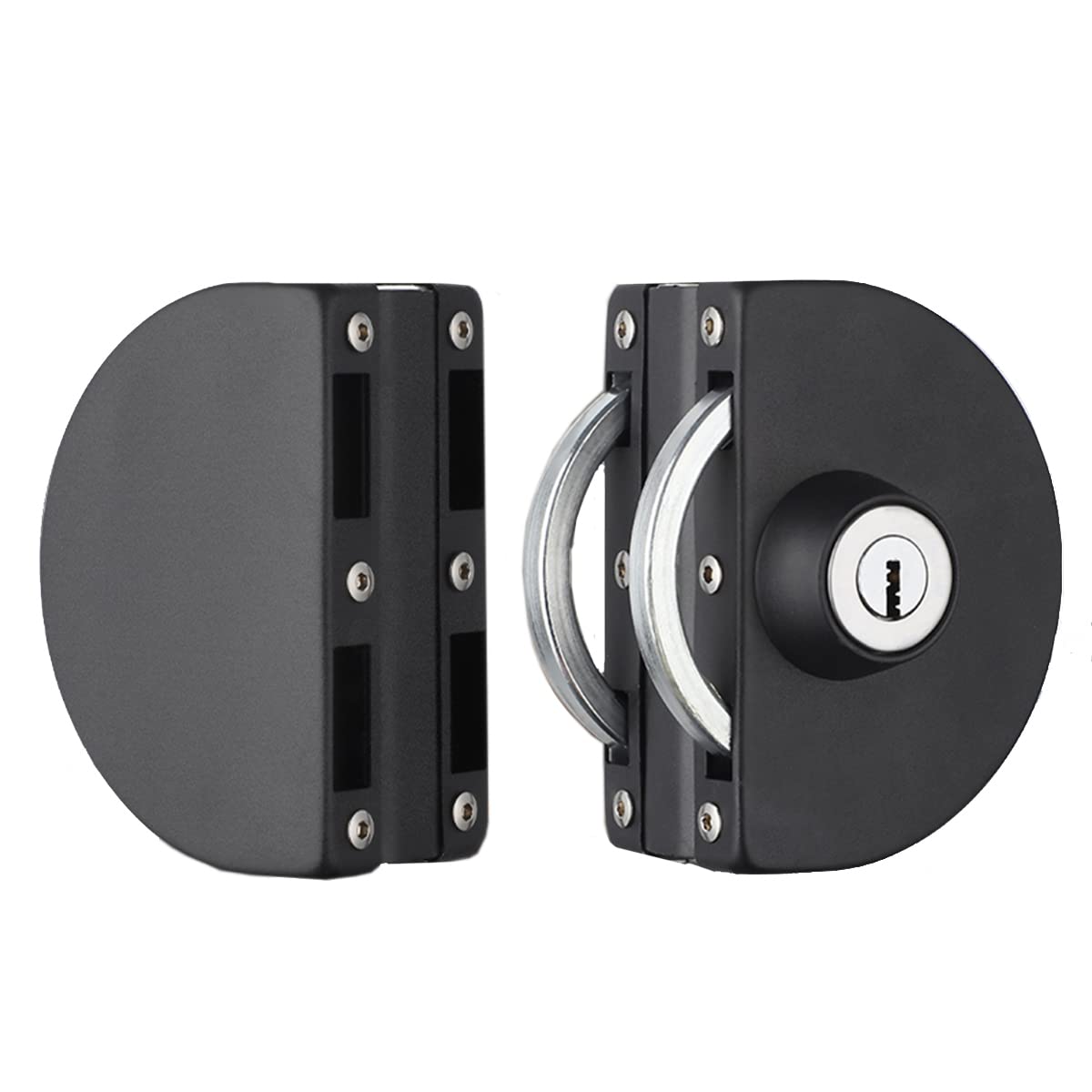 Qrity Cerradura para Puerta de Cristal, Cerradura de Seguridad Antirrobo de la Puerta de Cristal del Acero Inoxidable 10~12mm con Las Llaves Abra/Cierre el Uso Casero del Cuarto