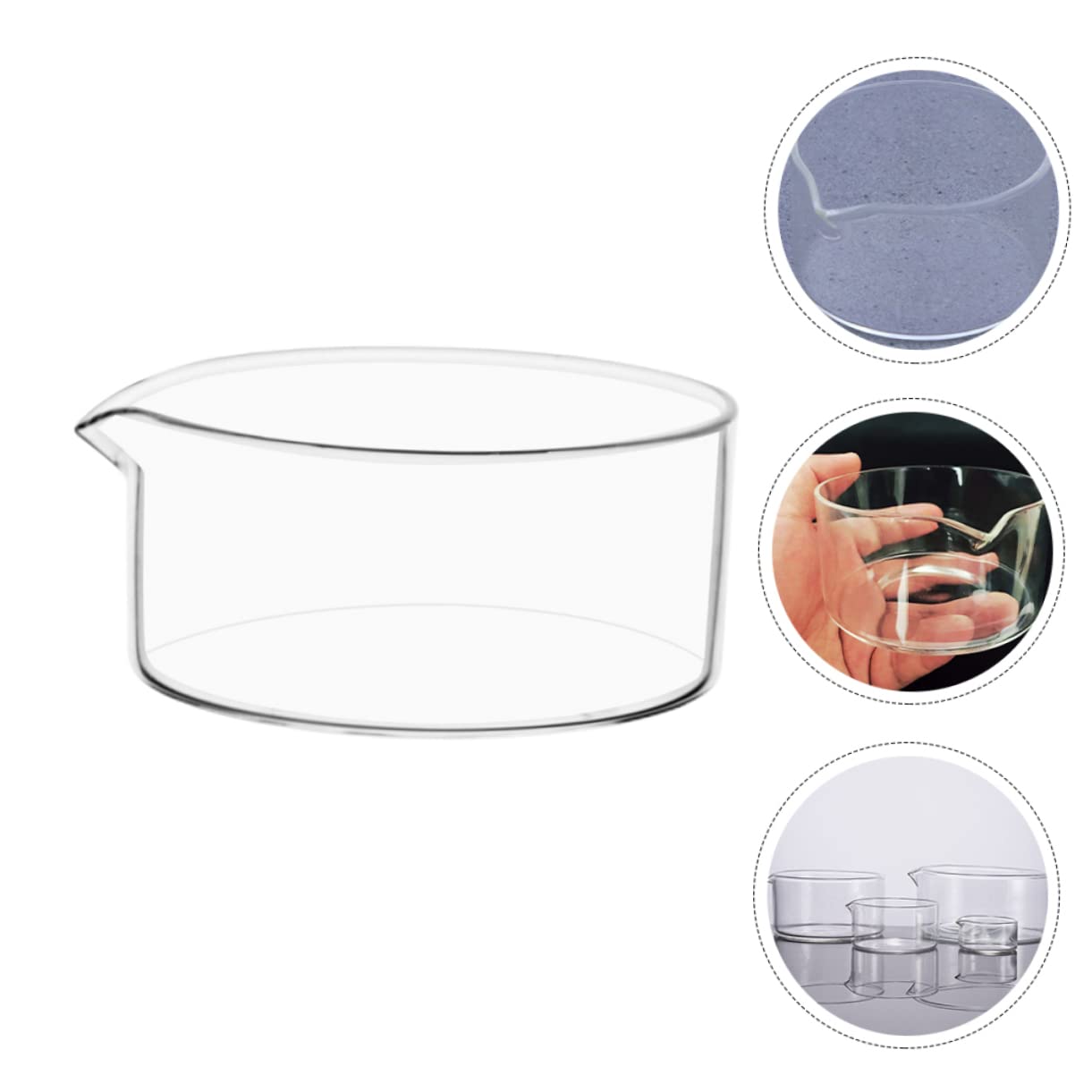 NAMOARLY 3pcs Professional Glass Crystallization Dish for Logo Heat-Resistant Evaporation Tool