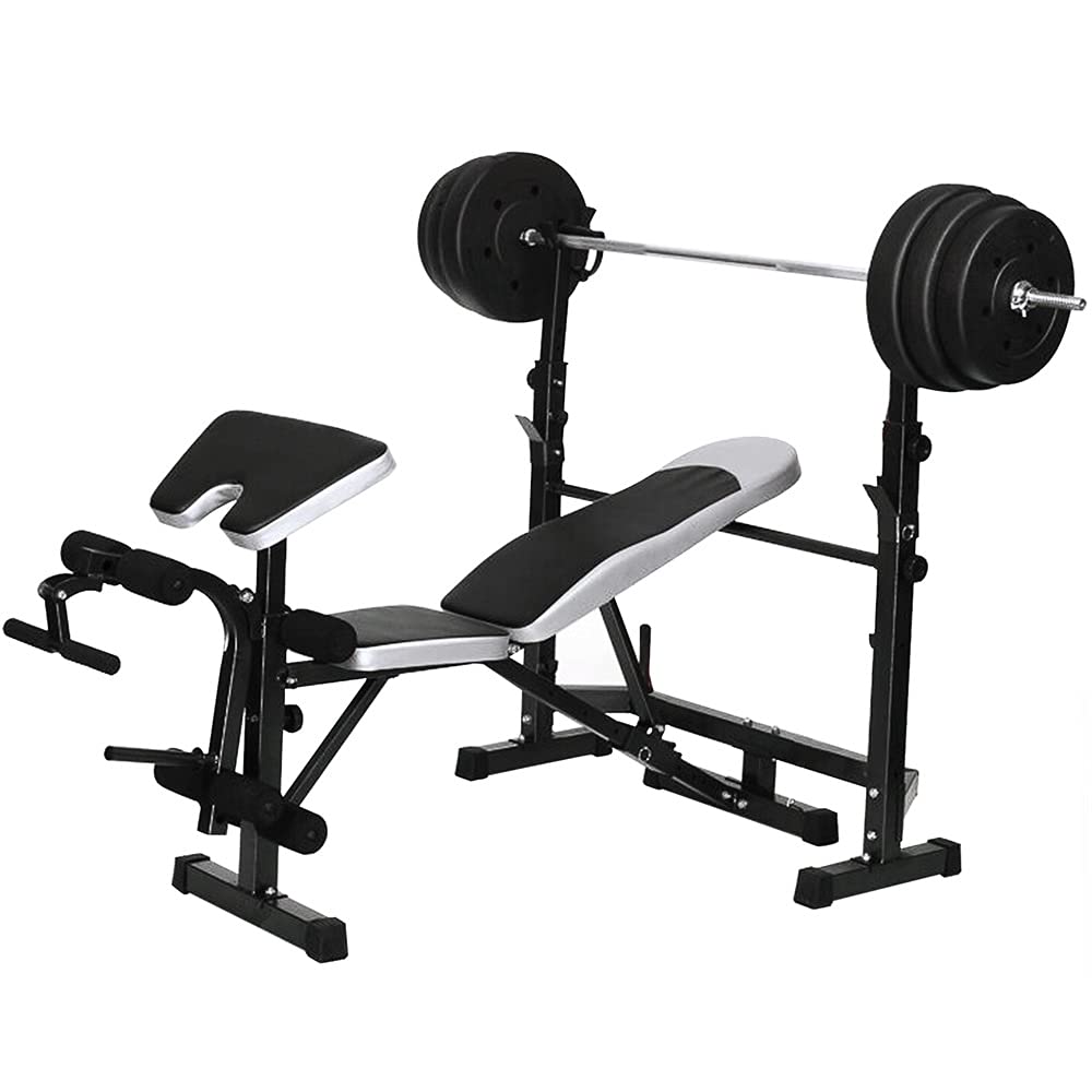 Buy HAKENO Weight Bench with Squat Rack, Adjustable Olympic Weight