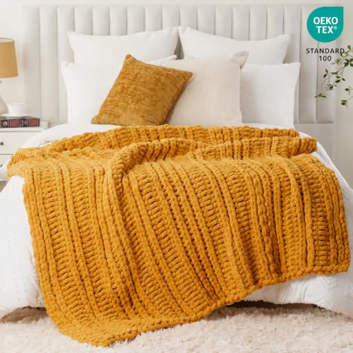 Couverture de salon jaune moutarde pour réchauffer vos moments de détente