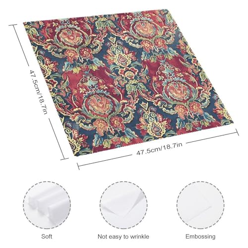 Servilletas de tela reutilizables con puntos rojos 18.7x18.7 pulg miniatura 2