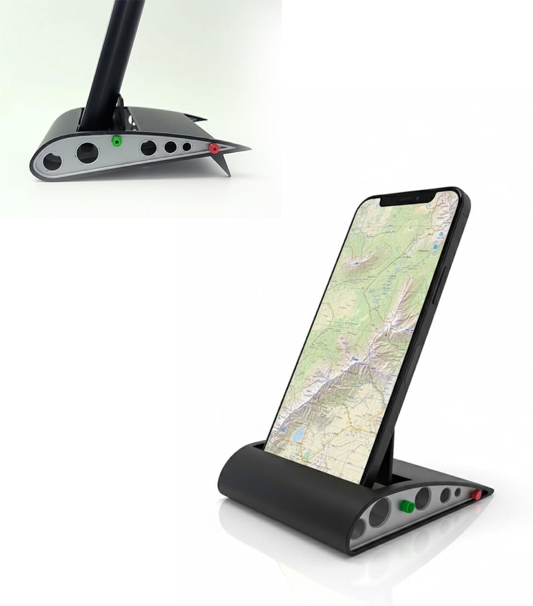 Aviation-Themed Phone Stand, 3D Printed Adjustable Desk Phone Holder with Wing-Inspired Design, Desktop Display Stand for Smartphone or Business Cards