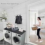 51'' x 25.6'' Washer and Dryer Covers for the Top, Silicone Washing Machine Cover, Dryer Top Protector Mat, Washer Dryer Countertop, Perfect for Laundry Room, Kitchen, Home Use, Black 1Pack - Image 5