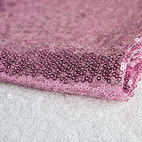 Jyflzq Rose Pink Sequin Table Runners 12" X 72" Pack Of 5 Sparkly Pink Metallic Table Runner Glitter Sequin Runner For Birthday Party Event Decorations #TOP6