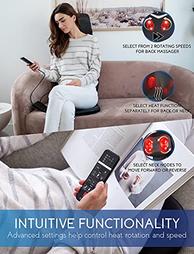 Zyllion Zma-28 Shiatsu Neck Massager And Zma-33 Full Body Massage Cushion Bundle (Black) #TOP6