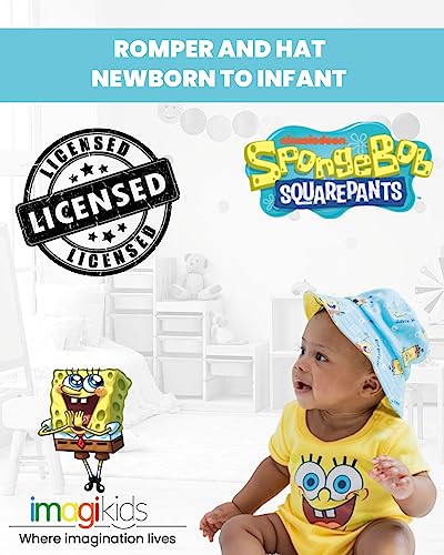 SpongeBob SquarePants Baby Romper and Hat Newborn to Infant2