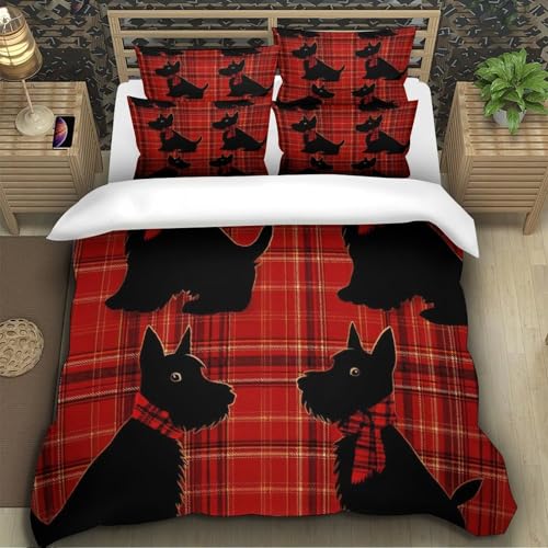 Housse de couette chien imprimée 3D au fini microfibre douce