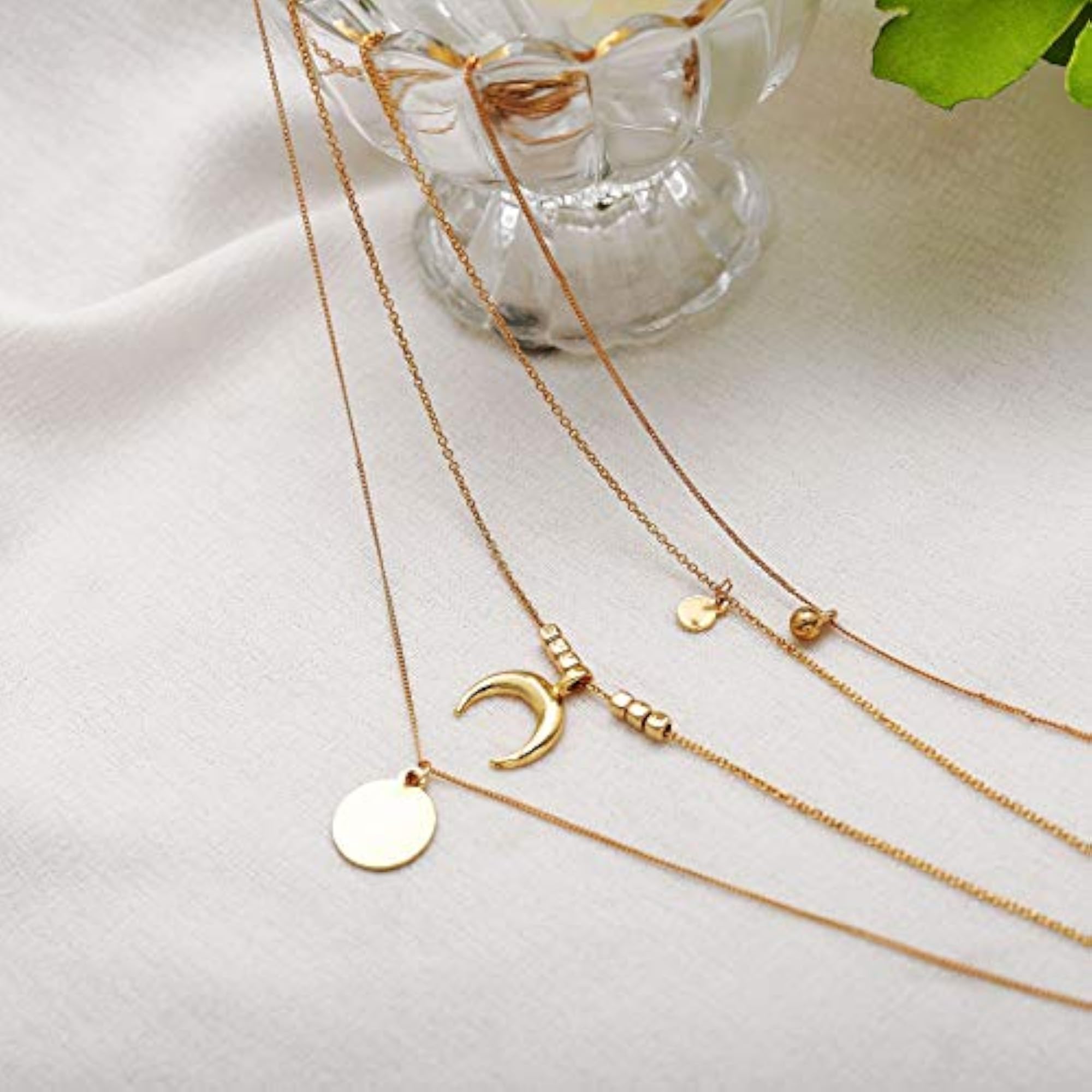 Women's Multilayer Cubic Zirconia Golden Neckpiece Necklace