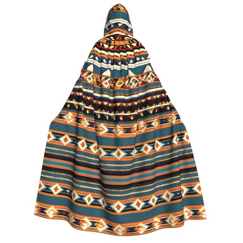 Cape à capuche avec motif imprimé pour déguisement adulte modulable