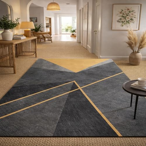 Tapis de salon confortable pour réchauffer l'ambiance table basse gris