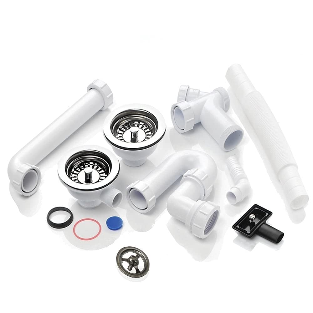 Mcalpine Astini, RAK, Rangemaster 1.5 Bowl Chrome Waste, Overflow & Plumbing Kit WPAK3NP