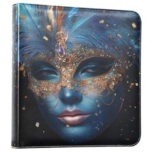 Álbum de Fotos Autoadhesivo DIY Scrapbook Mascarada Mardi Gras 3 Anillos 40 Páginas 8x10 miniatura 1
