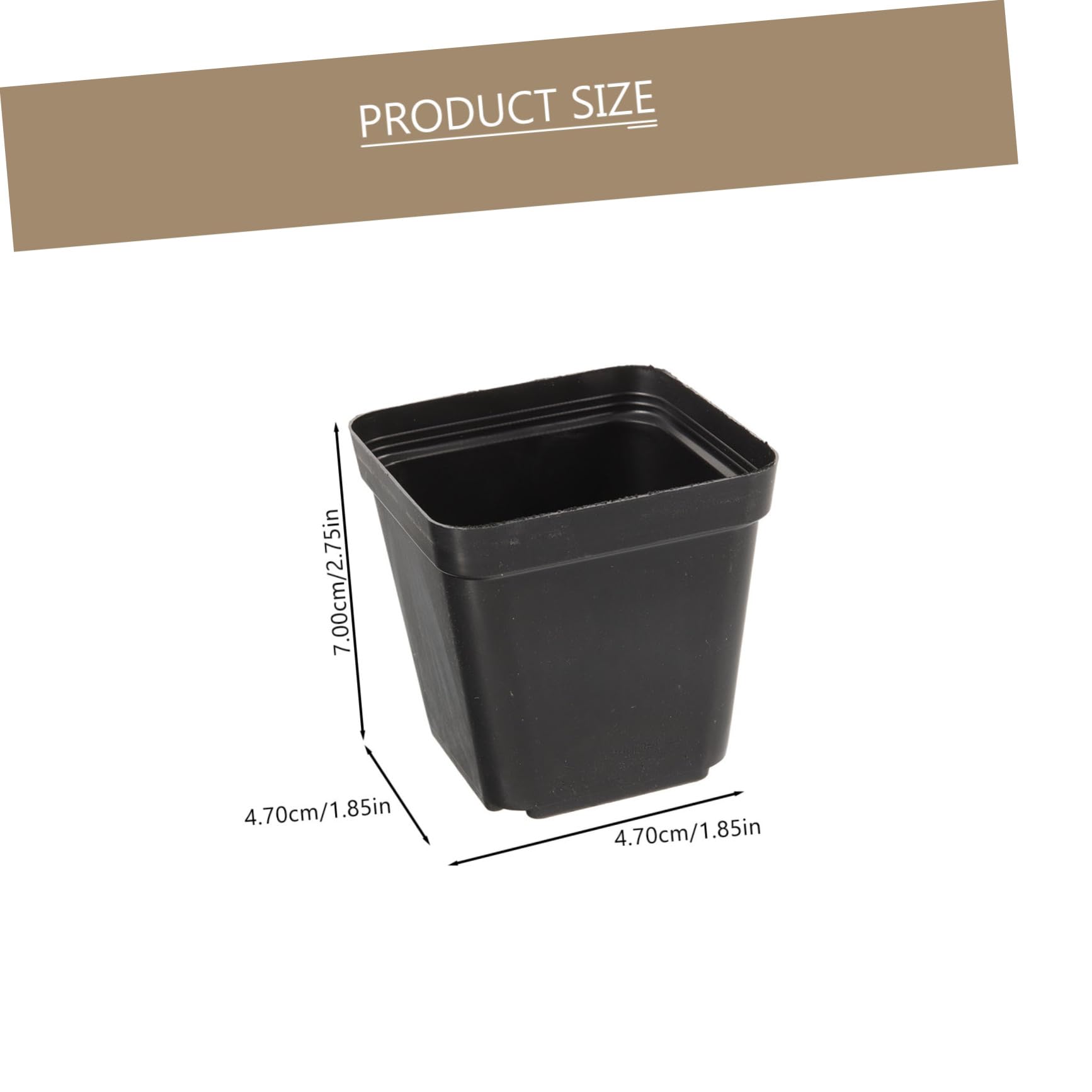 Milisten 120pièces Pots Carrés Profonds Plastique pour Plantes avec Drainage pour Semis Petits Pots à Fleurs Réutilisables
