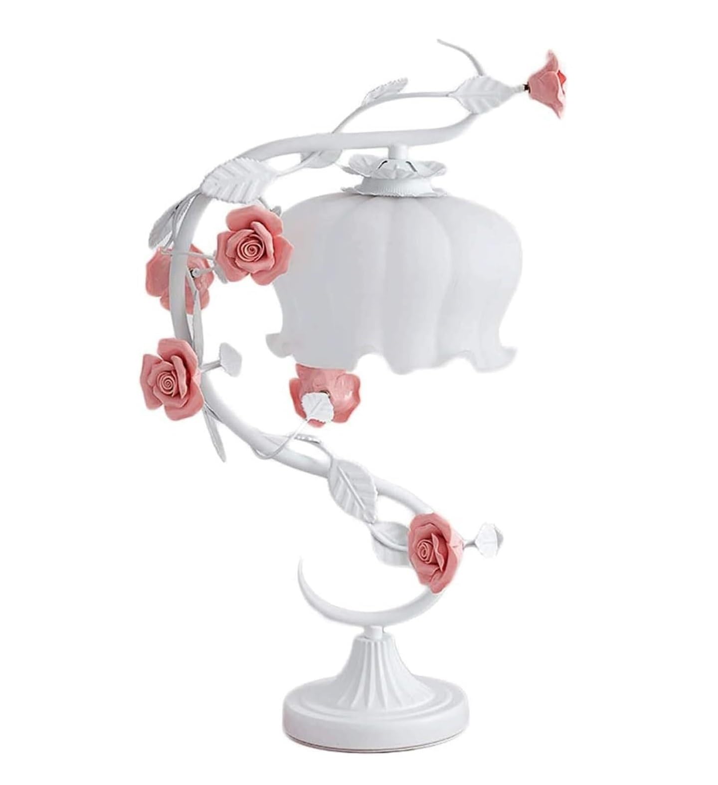 Lampada Da Comodino Lampada Da Tavolo In Ceramica Romantica Rosa Lampada Da Comodino Con Paralume In Vetro Lampada Da Comodino In Ferro Battuto Per Soggiorno Camera Da Letto Lampada Da Comodino Dimmer