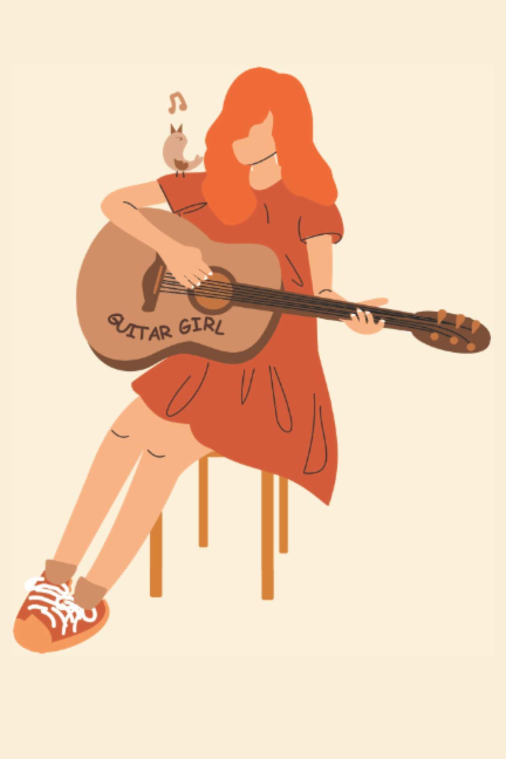 Guitar Girl: 6x9 Journal / Notebook for writing songs, lyrics, poems, music notes and guitar chords, gifts for guitar lovers, musicians, lyricists, composers and music lovers