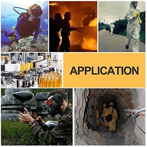 Iorman 3L Carbon Fiber Air Tank Ce Approved Pcp Paintball Fill Station Cylinder (Red Gauge Valve Set) #TOP6