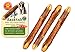 Pethaus Set di 3 giocattoli da masticare in legno d'ulivo, per cani fino a 10 kg, imbevuti di olio d'oliva, pulizia dei denti e allenamento muscolare da masticare, durevoli e senza schegge, taglia S
