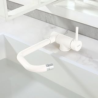 Comprar ONECE Grifo Cocina Abatible Beige Blanco con 2 Modos, GriferÃa Plegable para Fregadero con Caño Giratorio, Mezclador para Ventana Frontal Rotación de 360°, Acero Inoxidable