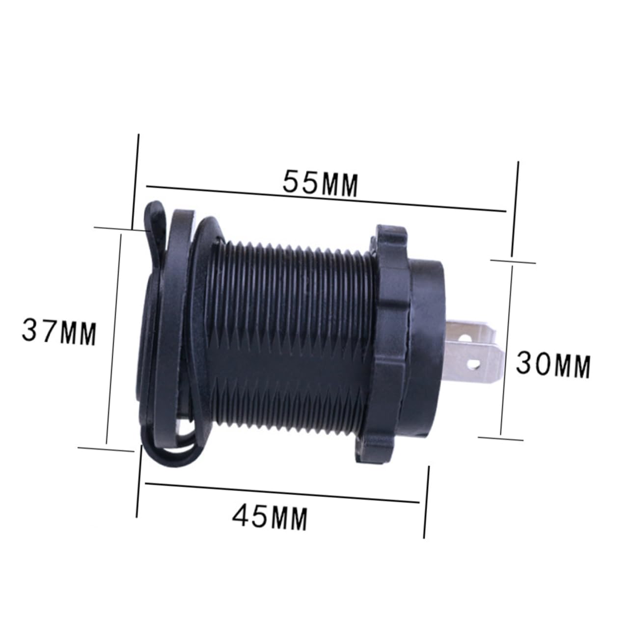 PartyKindom 3pezzi Caricatore Usb Doppio Per Auto e Presa Carica Cellulare Per Veicoli Adatto Per e Tablet Con Luce Rossa Nero
