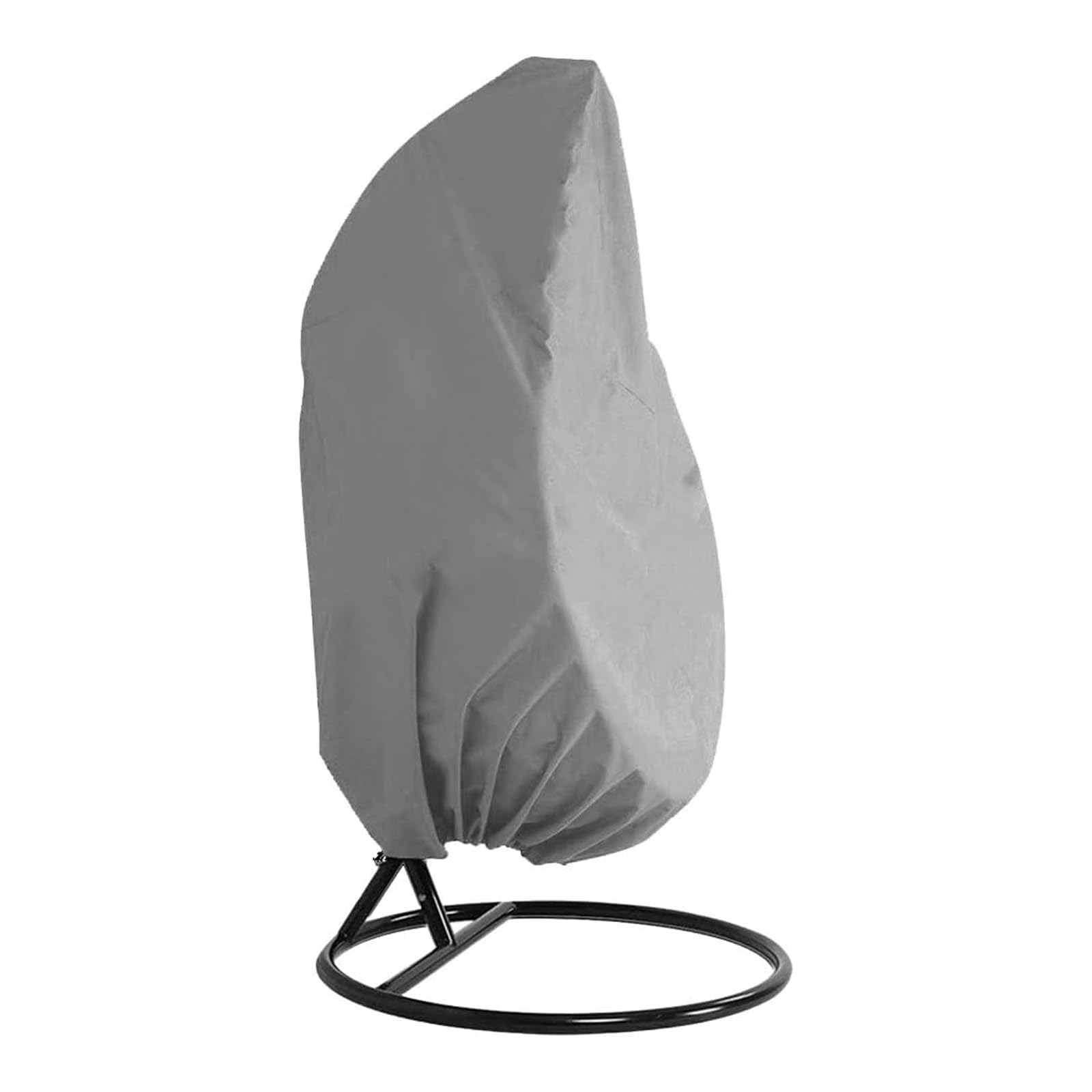 Haipky Heavy Duty Waterproof Patio Hanging Egg Chair Cover, UV Resistant Outdoor Wicker Swing Seat Protector, Garden Furniture Cover 75 x 45 Inch (Grey)