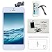 Trop Saint® Pantalla Blanco para iPhone 5 - Kit de reparación LCD Completo - con Guía 5 lenguas, Superficie de Trabajo magnética, Herramientas y Vidrio Templado