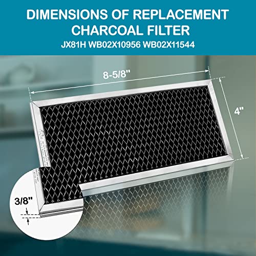 Ge Jx81H, Wb02X10956, Wb02X11544, Wb2X10956 Microwave Recirculating Charcoal Filter Compatible With Ge (2-Pack) #TOP2