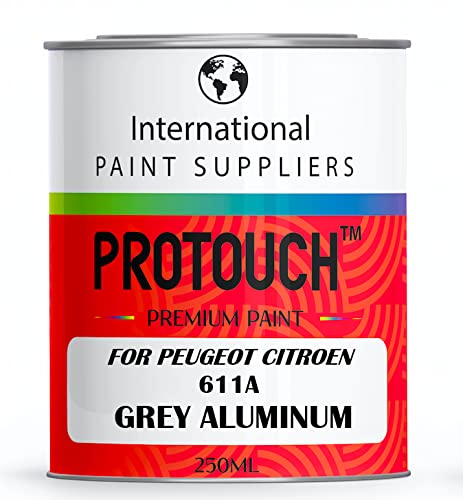 PROTOUCH FÜR PEUGEOT CITROEN 611A GRAU ALUMINIUM-BASLACK REN, OUTTUNTER BILLACK 250 ML BURK