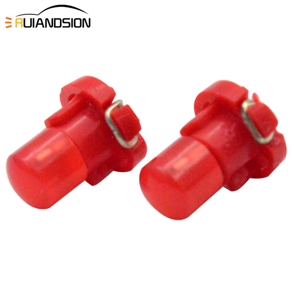 Ruiandsion Lot de 6 ampoules LED T3 8 mm Base COB pour tableau de bord de voiture, pour lecture de jauge de panneau de lumière, rouge