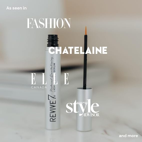 Original Revive7 Revitalizing Lash Serum for Eyelash Thickness - Eyelash Serum Brow Enhancer Eyelash Eyebrow - Lash Enhanced Formula for Longer, Full and Thicker Natural Eyelash, Made in Canada (3 ml)