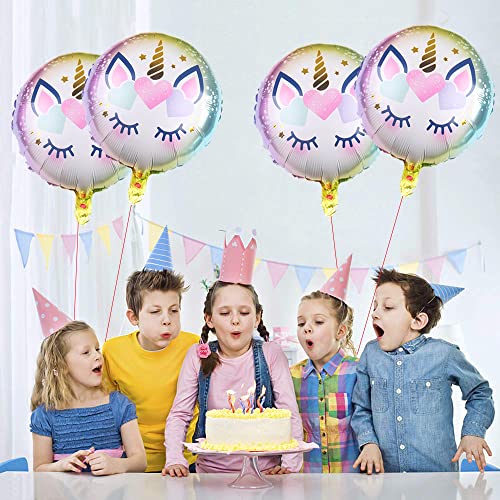 Image of AMFIN (Pack of 7) Unicorn Birthday Decorations /Unicorn Theme Birthday Decorations kit /Happy Birthday Foil Balloon /Theme Birthday Decoration /Foil Balloon