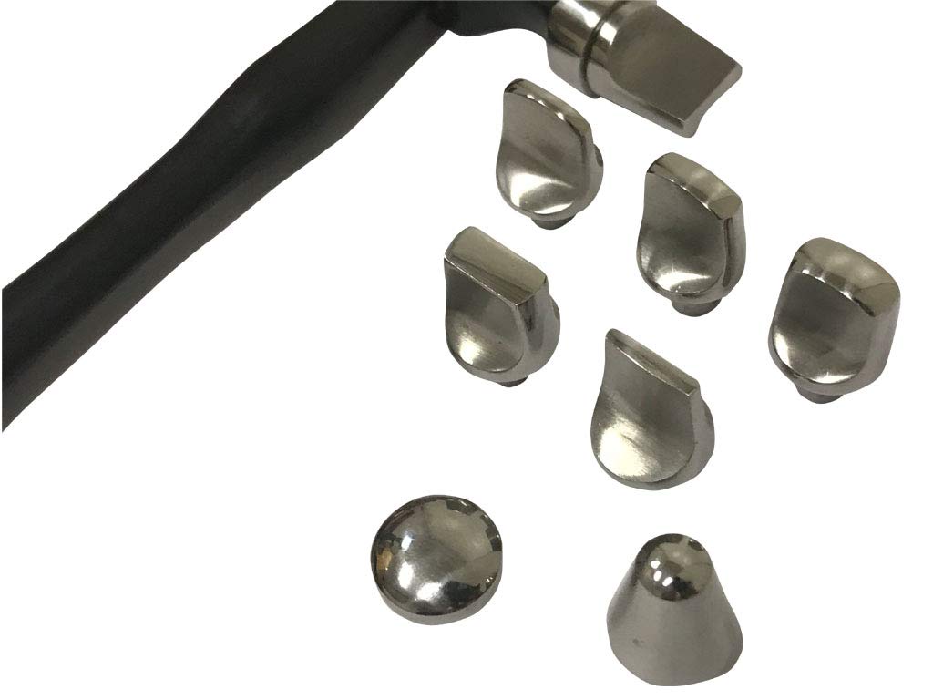 BENCH WIZARD 11-Piece Jewelry Texturizing Hammer Set | Interchangeable Heads | Diverse Textures & Designs | Includes Protective Wooden Case