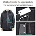 ARRIS Heated Jacket for Men, Electric Warm Heating Coat with 7.4V Rechargable Battery/8 Heating Areas/Phone Charging Black