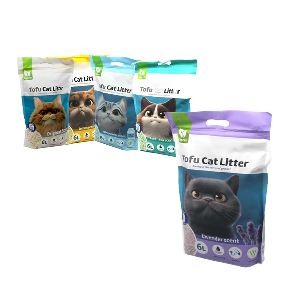 PLUS HOME Arena para Gato Eco-amigable Fragancia Suave químicos Innovación Natural Textura Ultrafina y Control de olores.Lavanda
