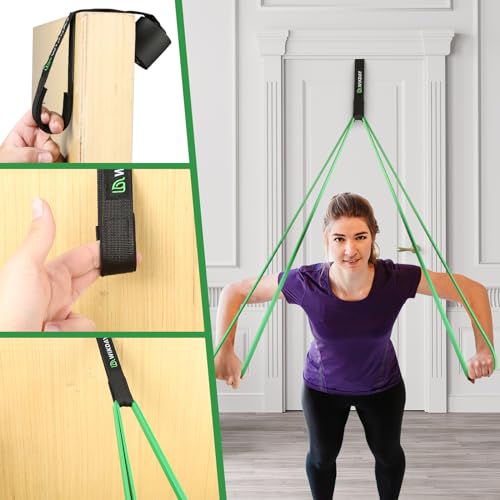 Resistance Bands, Pull Up Bands, Workout Bands for Exercise, Thick Heavy Resistance Band Set with Door Anchor, Elastic Bands for Body Stretching, Crossfit Training at Home/Gym for Men & Women - Image 6