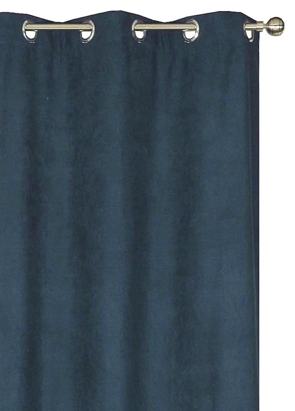 Atout Ciel Rideau suédine Thermique doublé Polaire 140x240cm prêt a Poser, Bleu pétrole