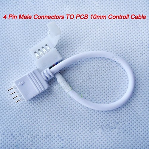 Gimax wholesale 100 pcs/pack 4 Pin Male Connector Cable to 10mm 4PIN PCB Controll Cable 10cm long for Flexible 5050 RGB LED Strip