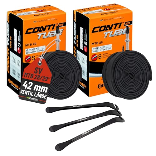 2er Set Continental Fahrradschlauch Conti Tube MTB 29'(47/62-622) SV...