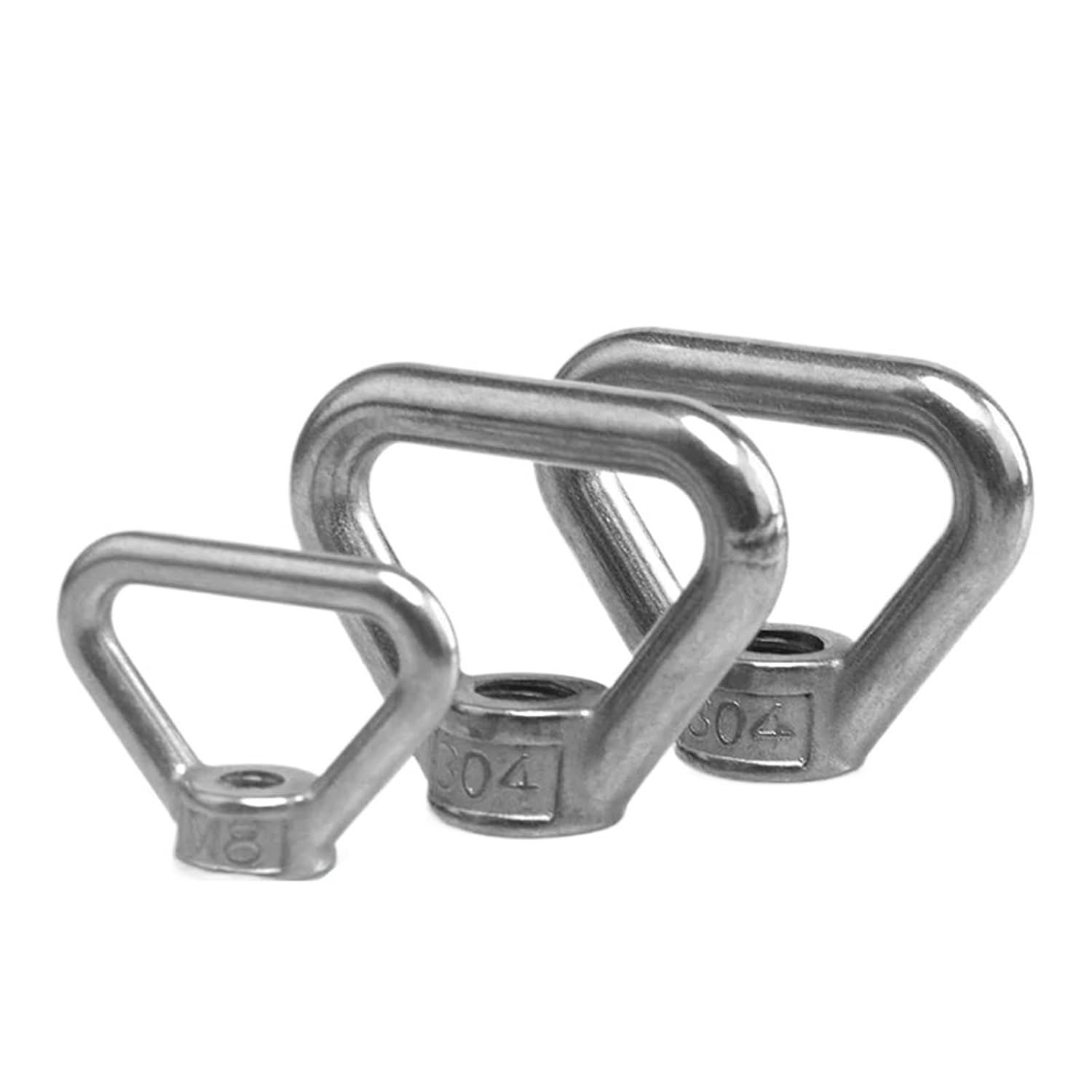 Eye Nut 3 Pcs 304 Stainless Steel Triangle Lifting Eye Nut Trapezoid Thread Rings M8 M10 M12 M14 M16 M20 M24 for Industrial(Size M20)